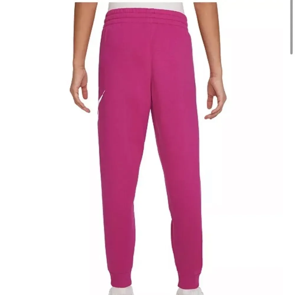 Nike Sportswear Club Jogger Kit Big Kids Club Fleece Pants - Fireberry/ white XL